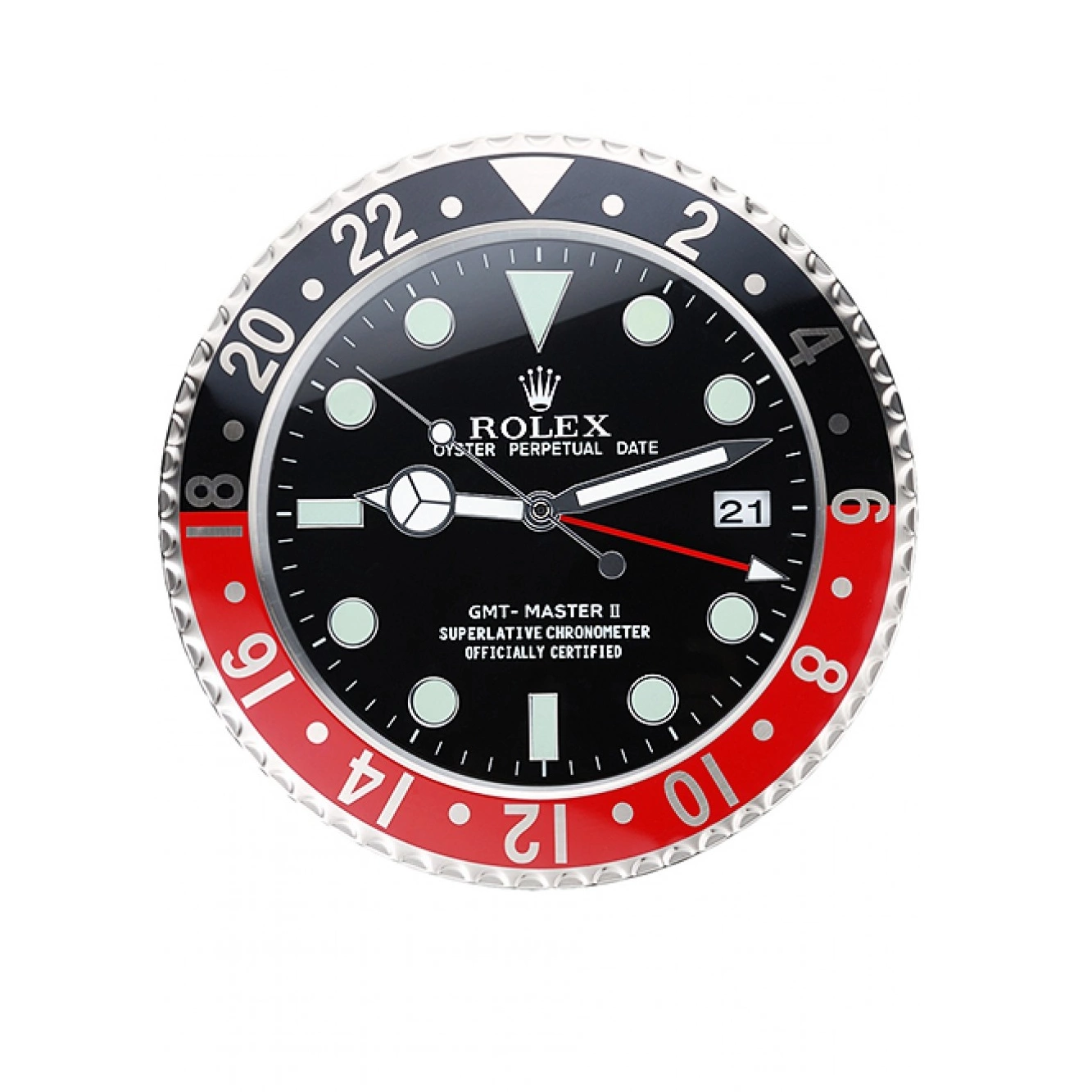 Good copy rolex watches Black-Red Master 622478 II Rolex Wall Clock GMT 0606
